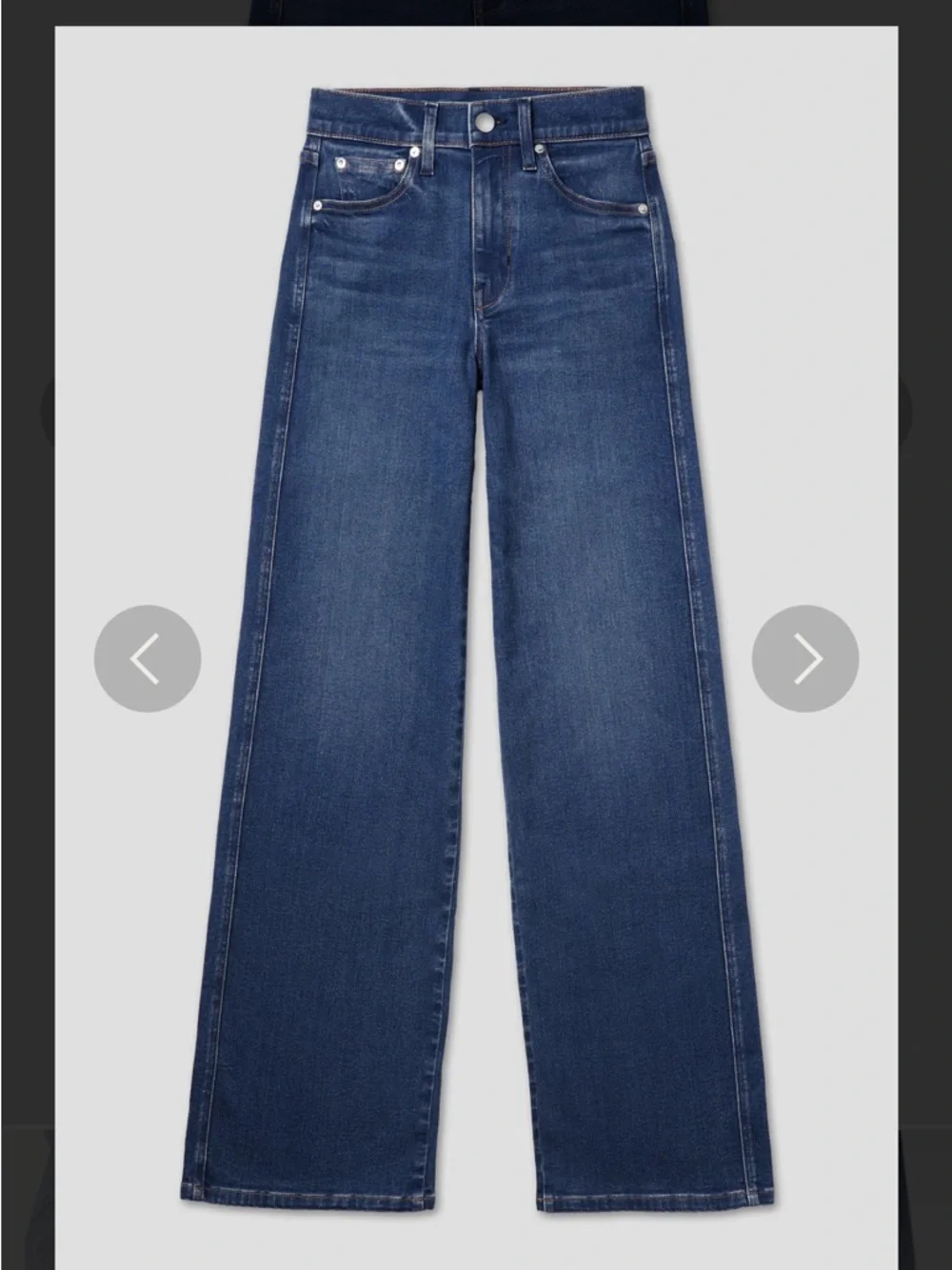AYR The Dynamo 25 S in Sayonara (Classic High-Rise Wide-Leg Jeans in Dark Blue) - Picture 5 of 10
